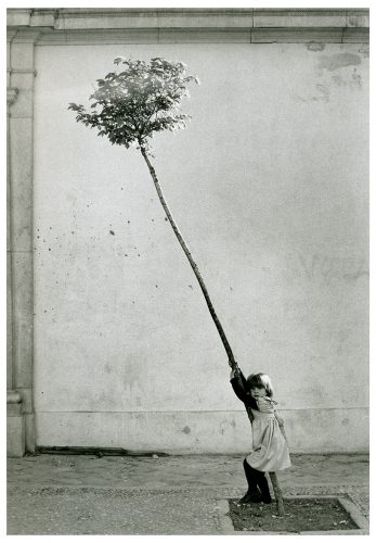 Petite fille, petit arbre, Espagne (c) Sabine Weiss - 1981
